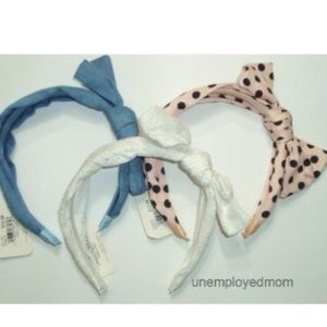 Headbands Bow Girls Hair Accessories Band Blue Pink Brown White Lot Hairband